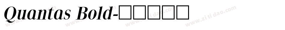 Quantas Bold字体转换